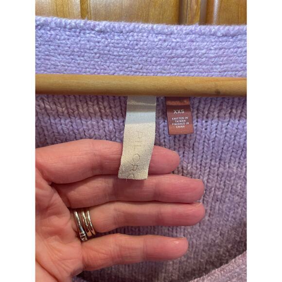 Anthropologie Pilcro Oversized Deep V-Neck Sweater Lilac Lavender Purple XXS - Picture 13 of 15